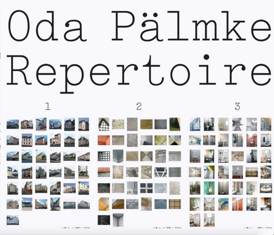 Werbeflyer für die "Repertoire"-Reihe von Oda Pälmke