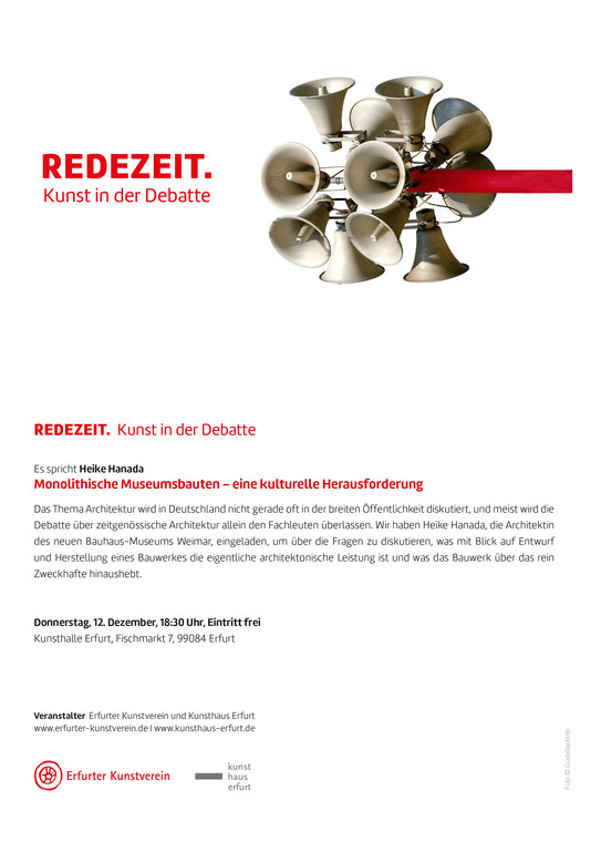 Informationsflyer zur Vortragsreihe REDEZEIT