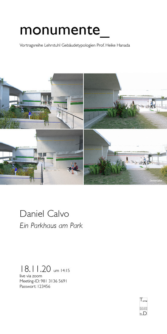 Einladungsflyer zum Gastvortrag von Daniel Calvo am 18.11.2020
