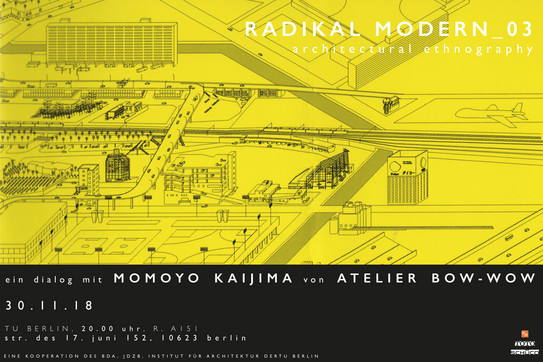 Einladungsplakat zur Veranstaltung Radikal_modern03 am 30.11.18