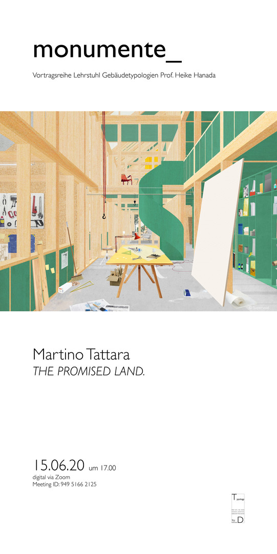 Einladungsplakat zum Gastvortrag von Martino Tattara am 15.06.20