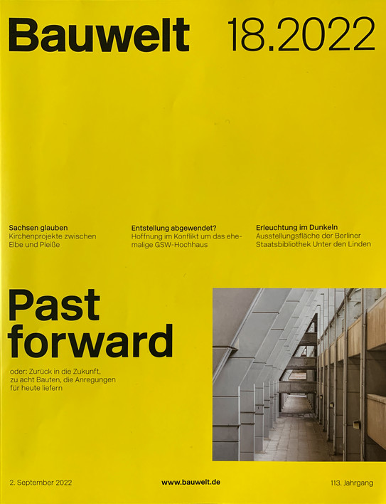 Cover der Zeitschrift Bauwelt 18.2022 vom 02.09.22