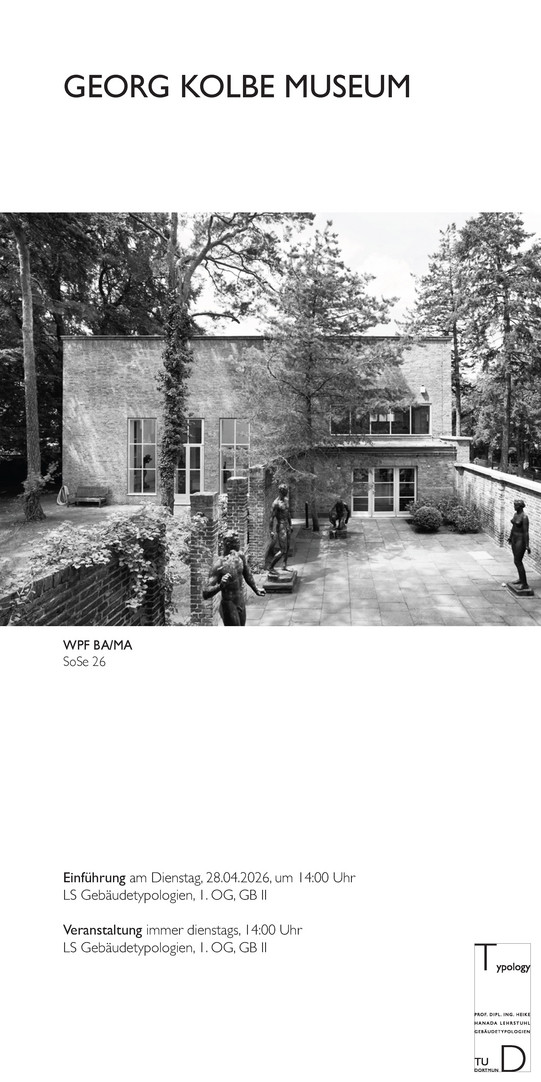 Veranstaltungsplakat für unser WPF Georg-Kolbe-Museum mit Einführungshinweis am 28.04.26