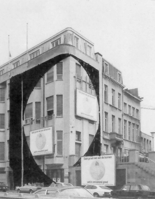 Collage einer Hausansicht - Werk von Gordon Matta-Clark