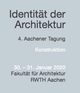 Werbeplakat für die 4. Aachener Tagung "Identität der Architektur" der RWTH Aachen